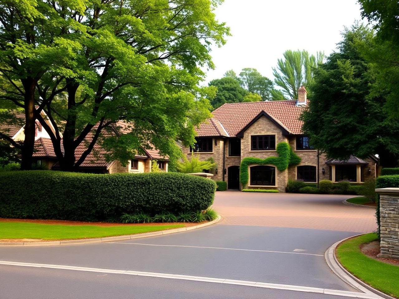 Stone family home behind a hedge in Runda
