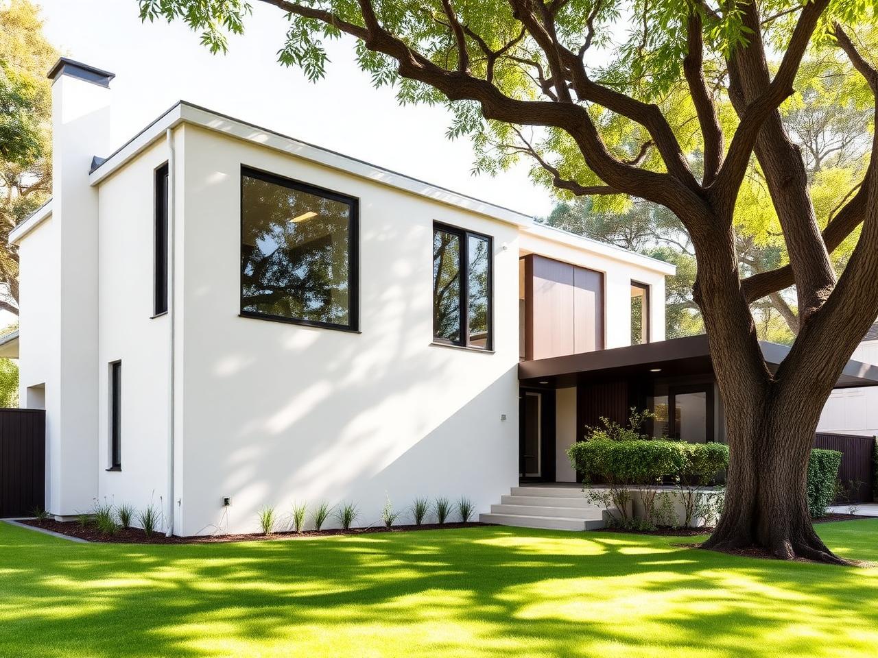 Exterior of a contemporary four bedroom villa in Karen